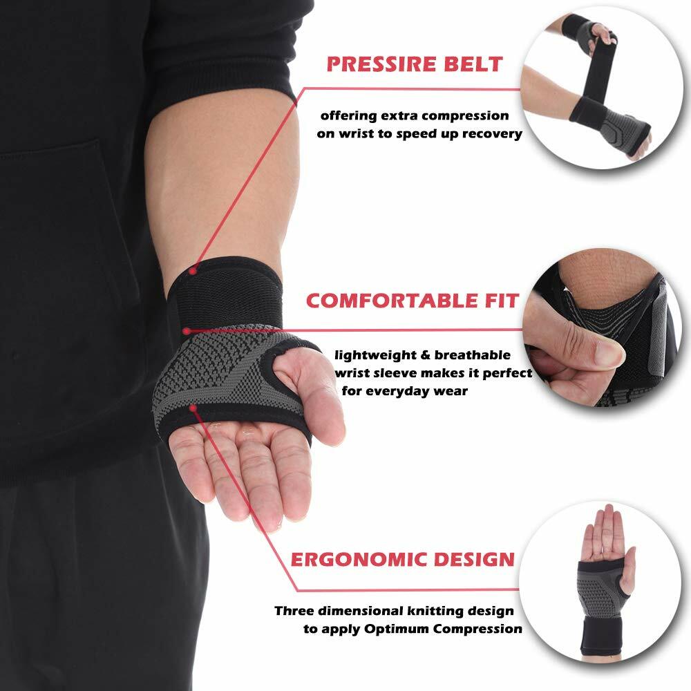 CFR Copper Compression Hand Wrist Brace Support Glove Arthritis Carpal Tunnel