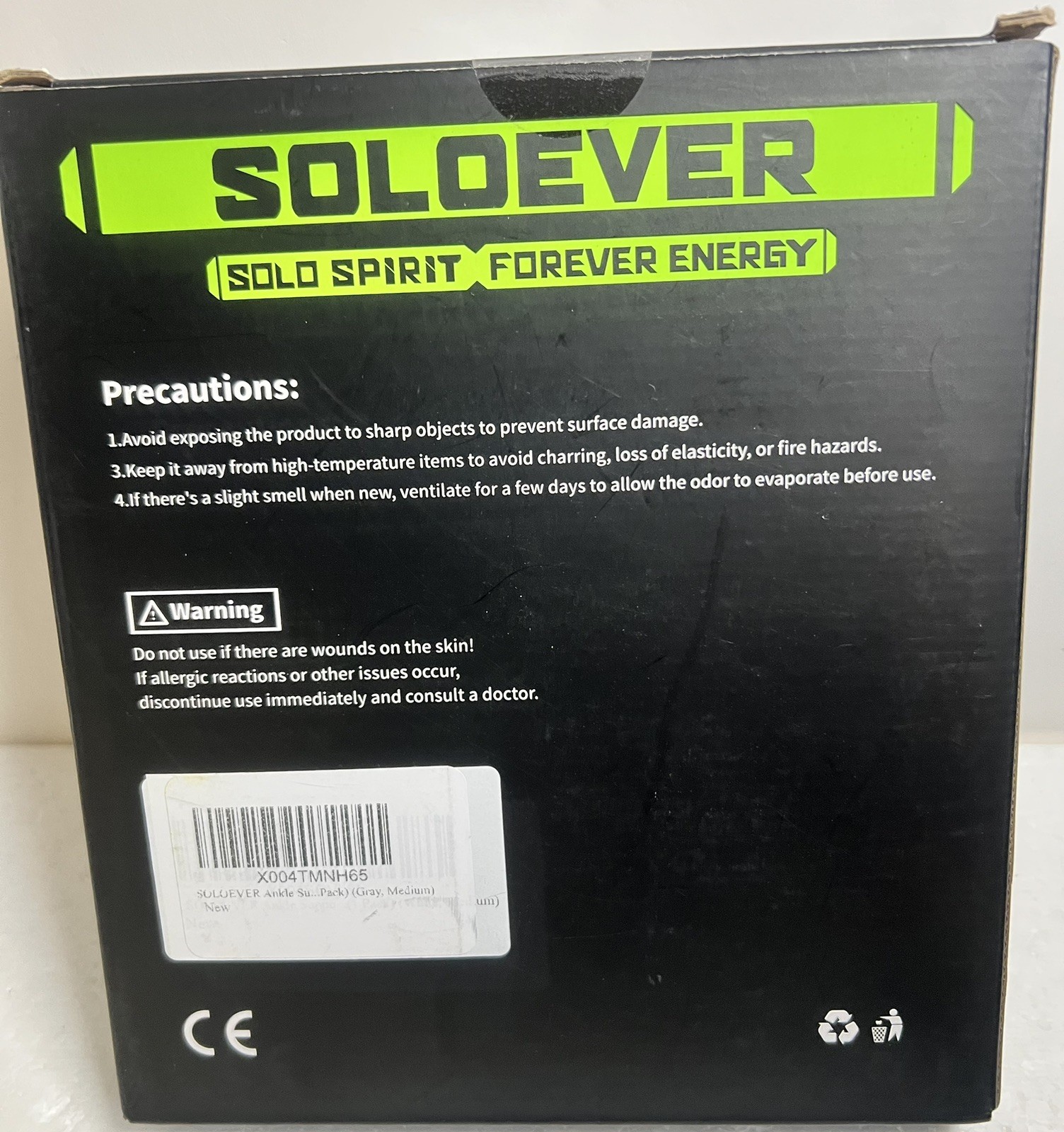 Soloever Ankle Brace For Plantar Fasciitis, Achilles Tendinitis (Grey, Medium)