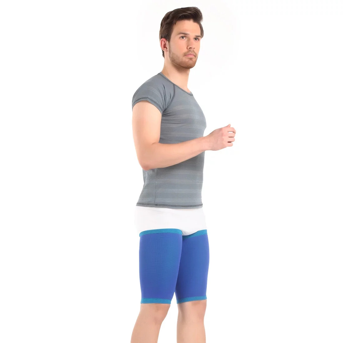 Flamingo Premium Thigh Adjustable Support Brace-Chronic Knee Pain, Blue, Unisex