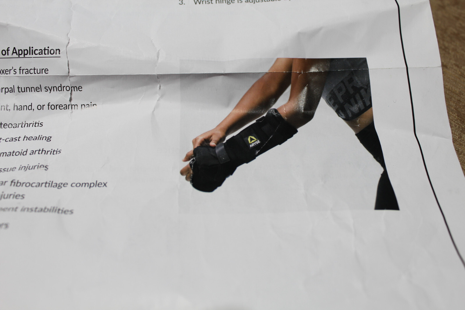 Aryse AY-3916 Universal Metforce Wrist Brace L3915/L3916 New in Package
