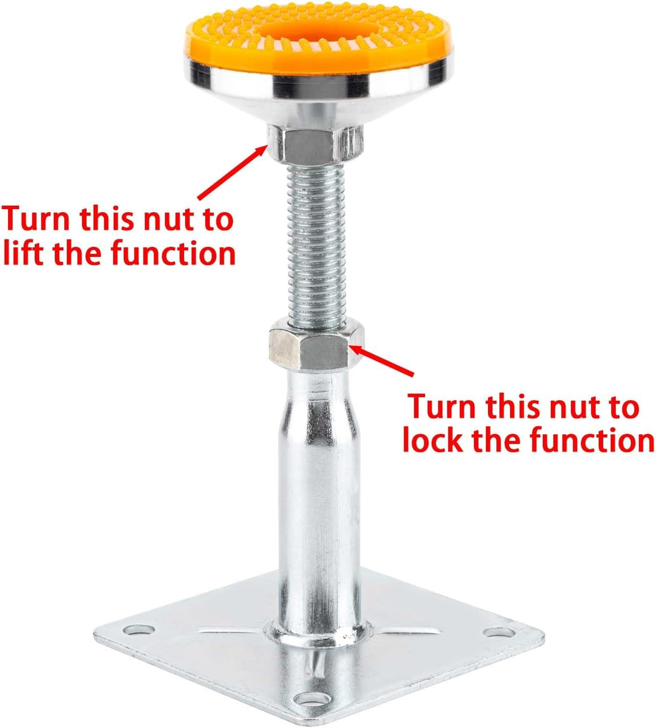 2 Pack Anti-Slip Shock Absorption,Adjustable Support Jack for the Floor,Floor St