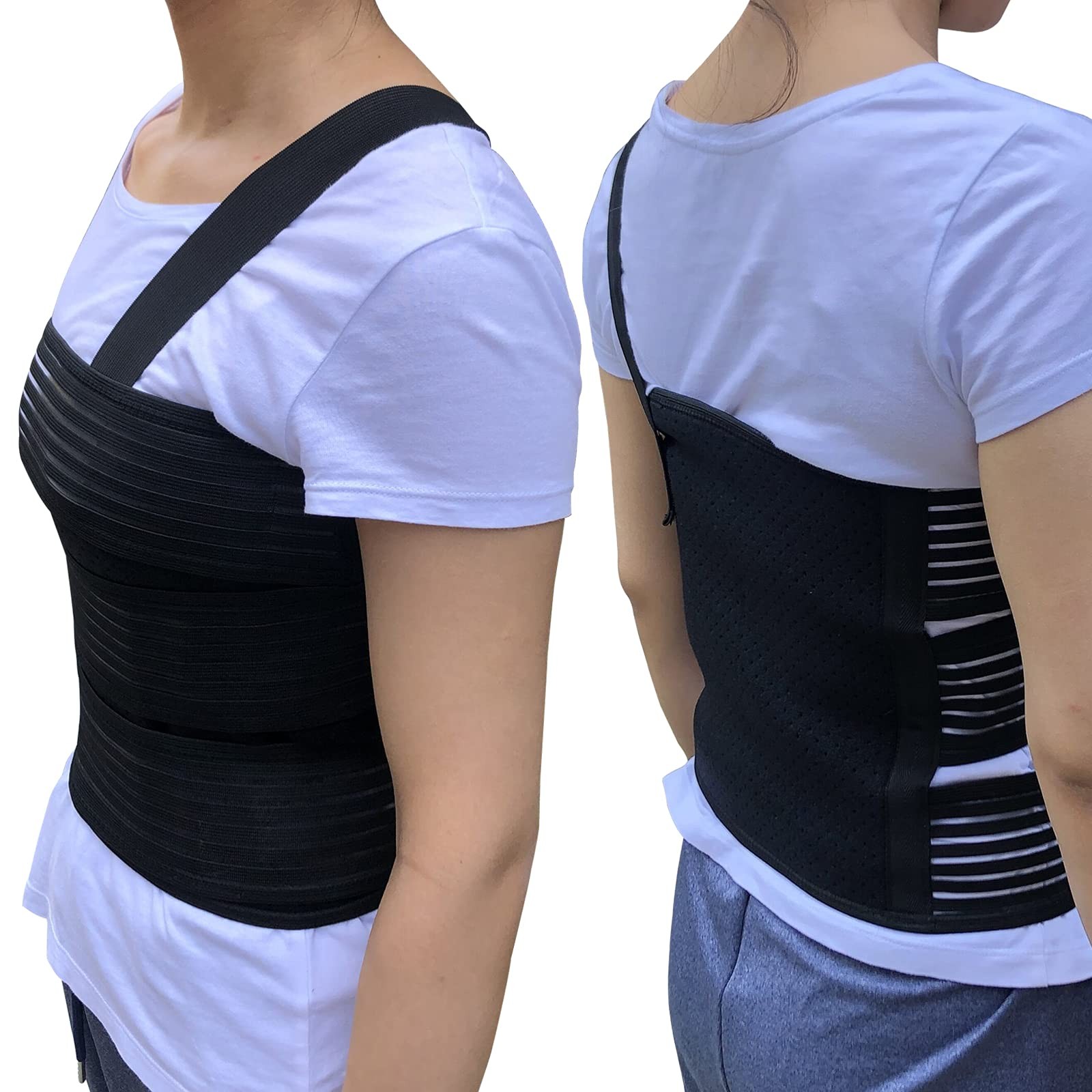Rib Belt Chest Binder Elastic Brace Broken Injury Support Fits 29-38 Inch M