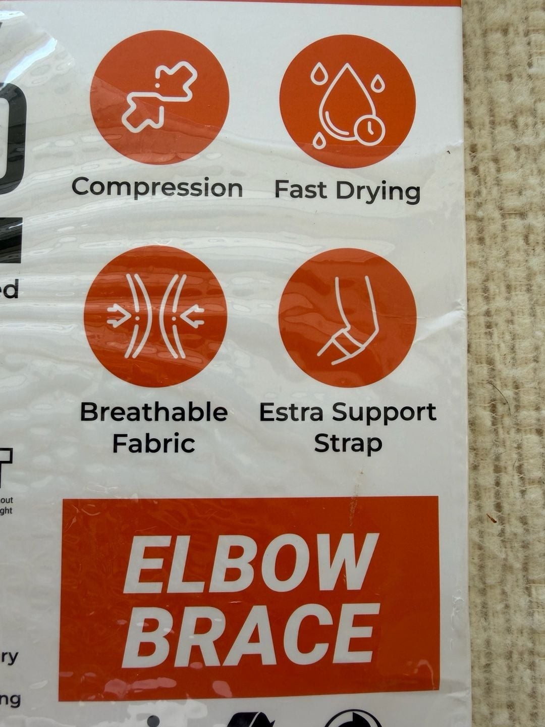 Dr. Brace Gel-Padded Elbow Brace with Removable Strap Size Large