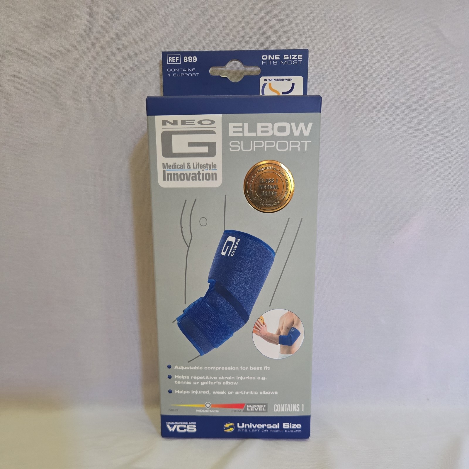 Neo G Elbow Support Brace Class 1 Medical Device One Size Fits Most