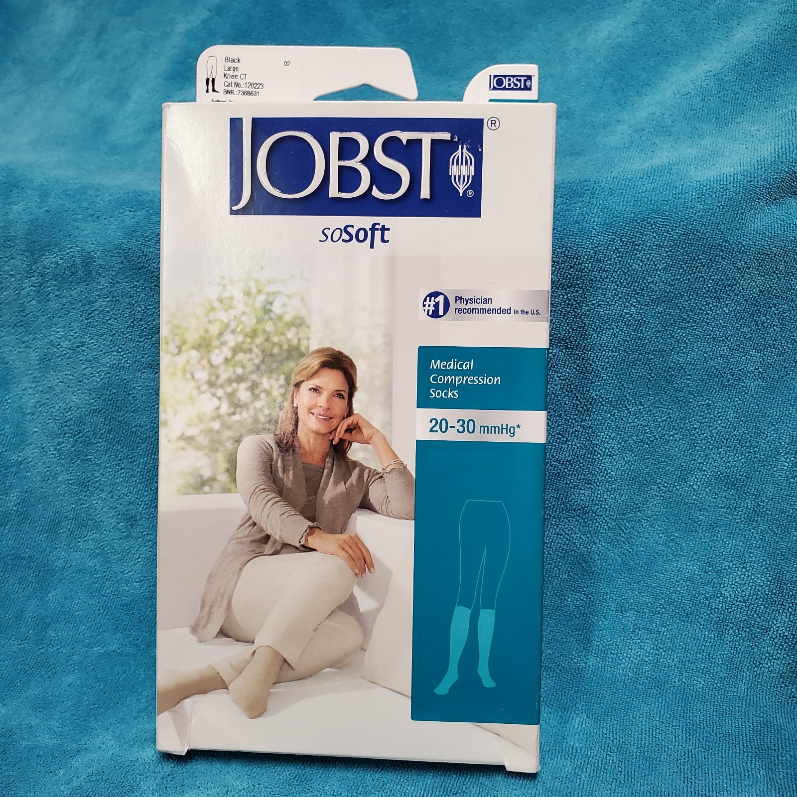 JOBST Womens Large Black soSoft Knee High Compression Socks CT 20-30mmHg 120223