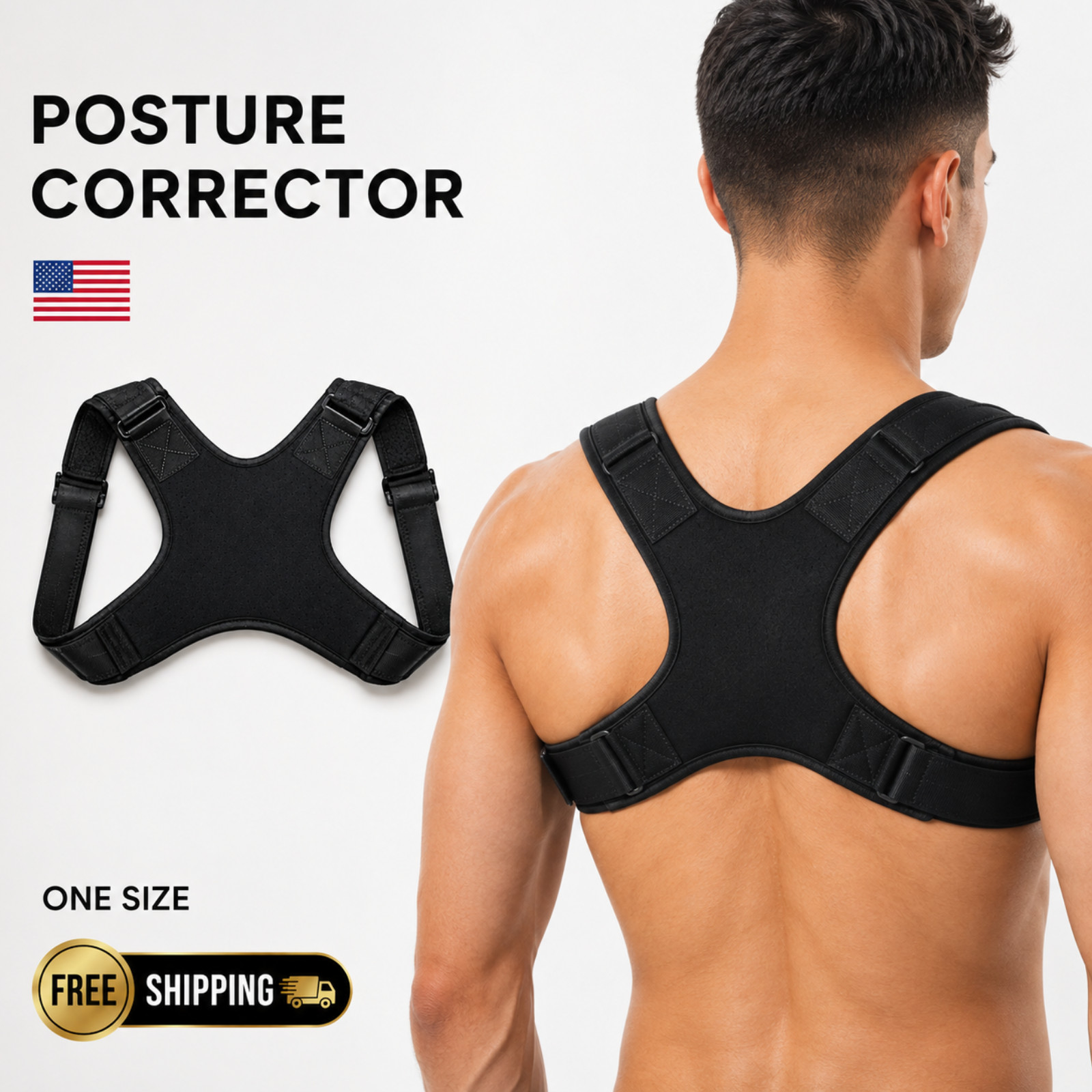 Back Posture Corrector Shoulder Straight Support Brace Belt Therapy Men Women