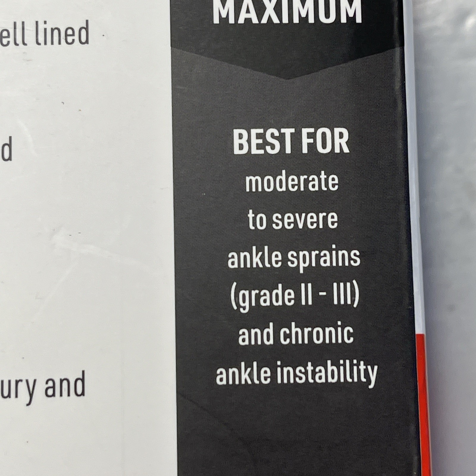 McDavid Ankle Splint OSFM Black Support Level 3 Low Bulk Stirrup Adjustable
