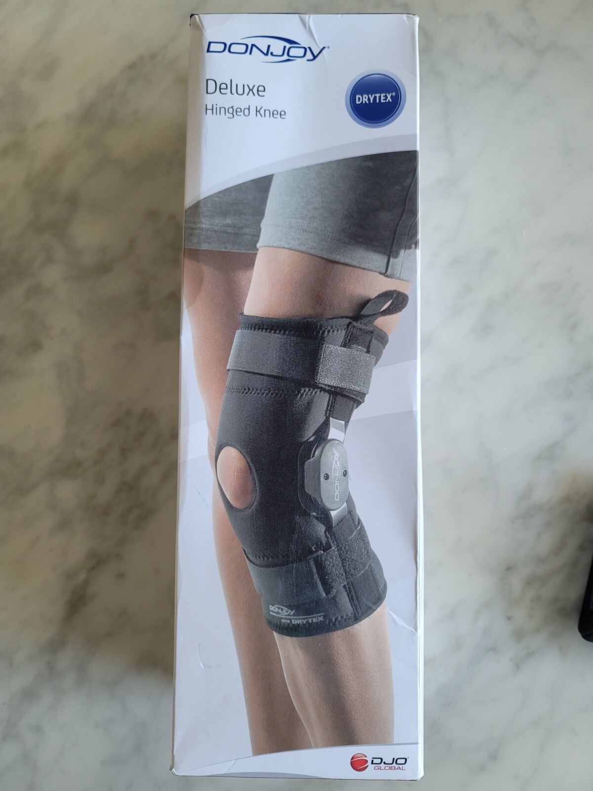 DonJoy Deluxe Hinged Knee Brace, Drytex Sleeve, Open Popliteal, X-small *NEW*