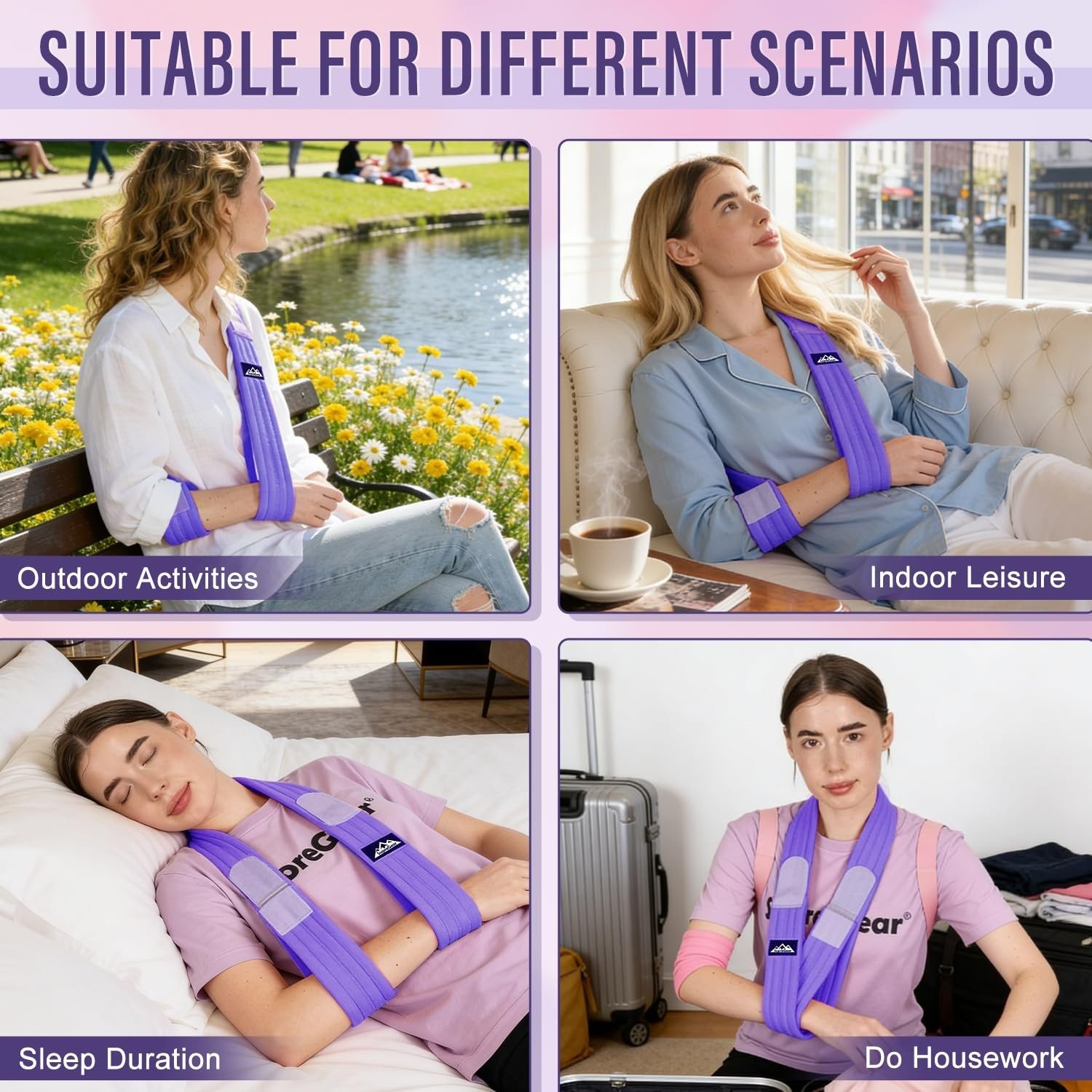Breathable Arm Support Strap – Ergonomic Sling for Elbow and Shoulder Injuries