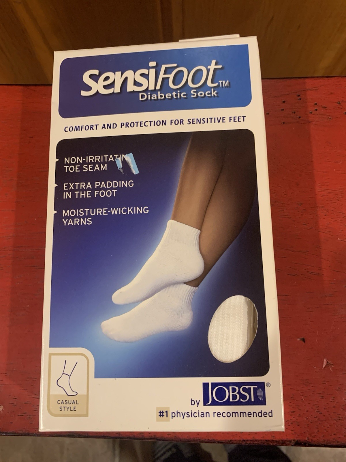 SENSIFOOT DIABETIC SOCK White size SMALL crew 7 9 Woman Men 6 8 Jobst 110836 NEW