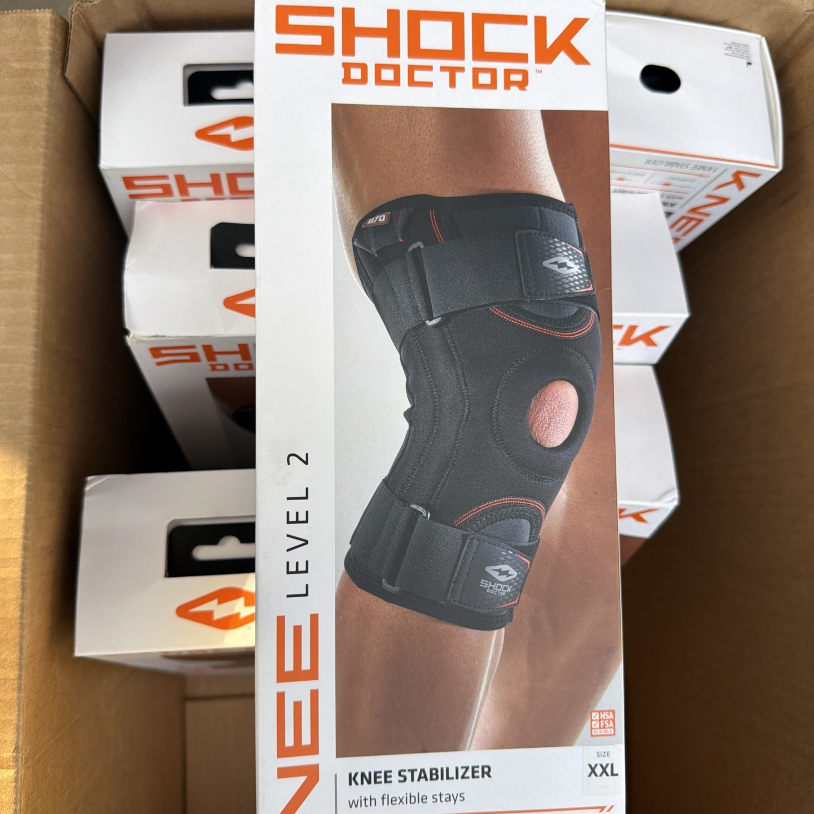 Shock Doctor Level 2 Knee stabilizer with flexible stays size XX-Large 15. -17