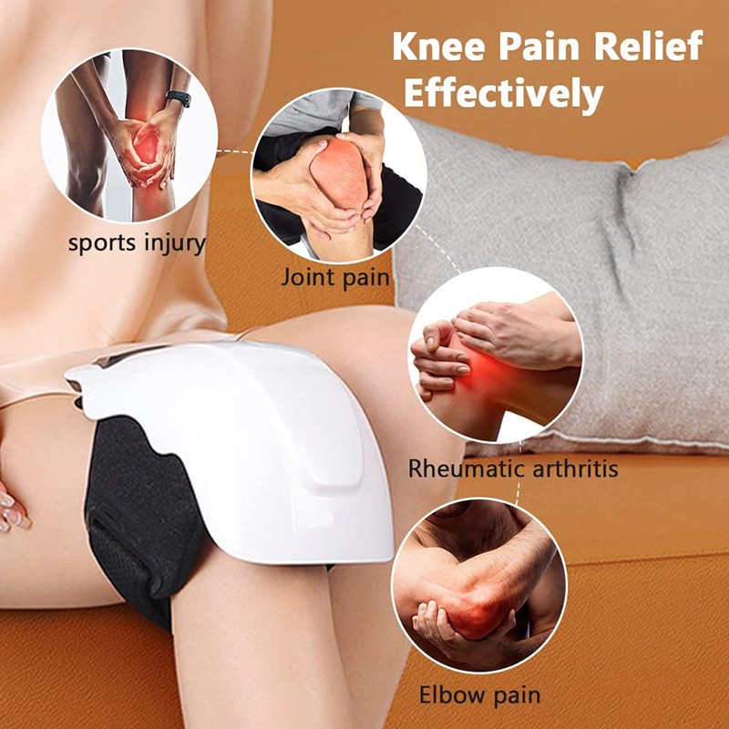 3-in-1 Cordless Knee Massager with Heat Vibration Red Light Therapy Pain Relief