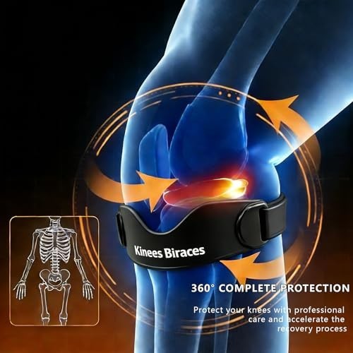 Patellar Tendon Support Strap 2 Pack – Knee Brace for Pain Relief & Stability, M