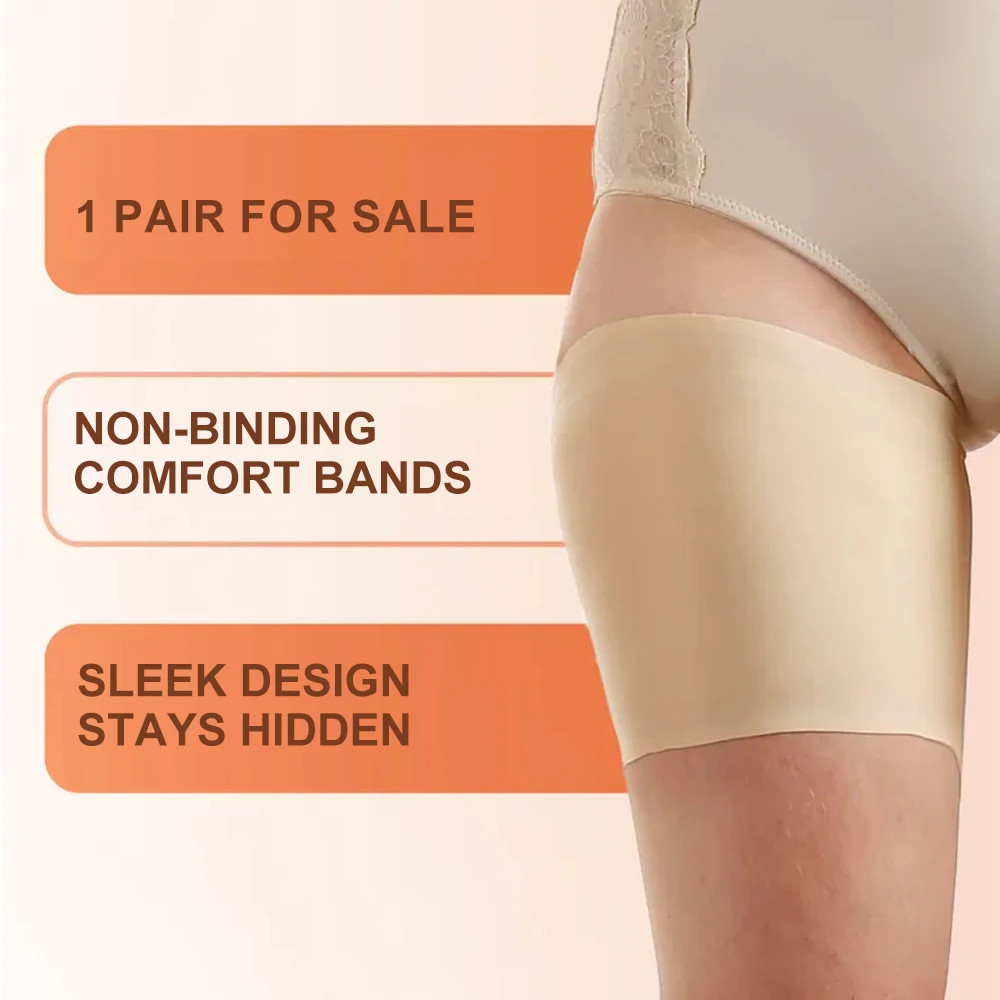 1Pair Anti-Slip Thigh Compression Sleeves – Relief for Quad, Hamstring & Groin P