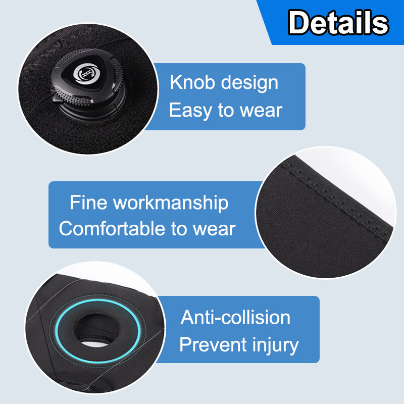 Hinged Knee Brace Joint Support Compression Sleeve Open Patella Stabilizer Wraps