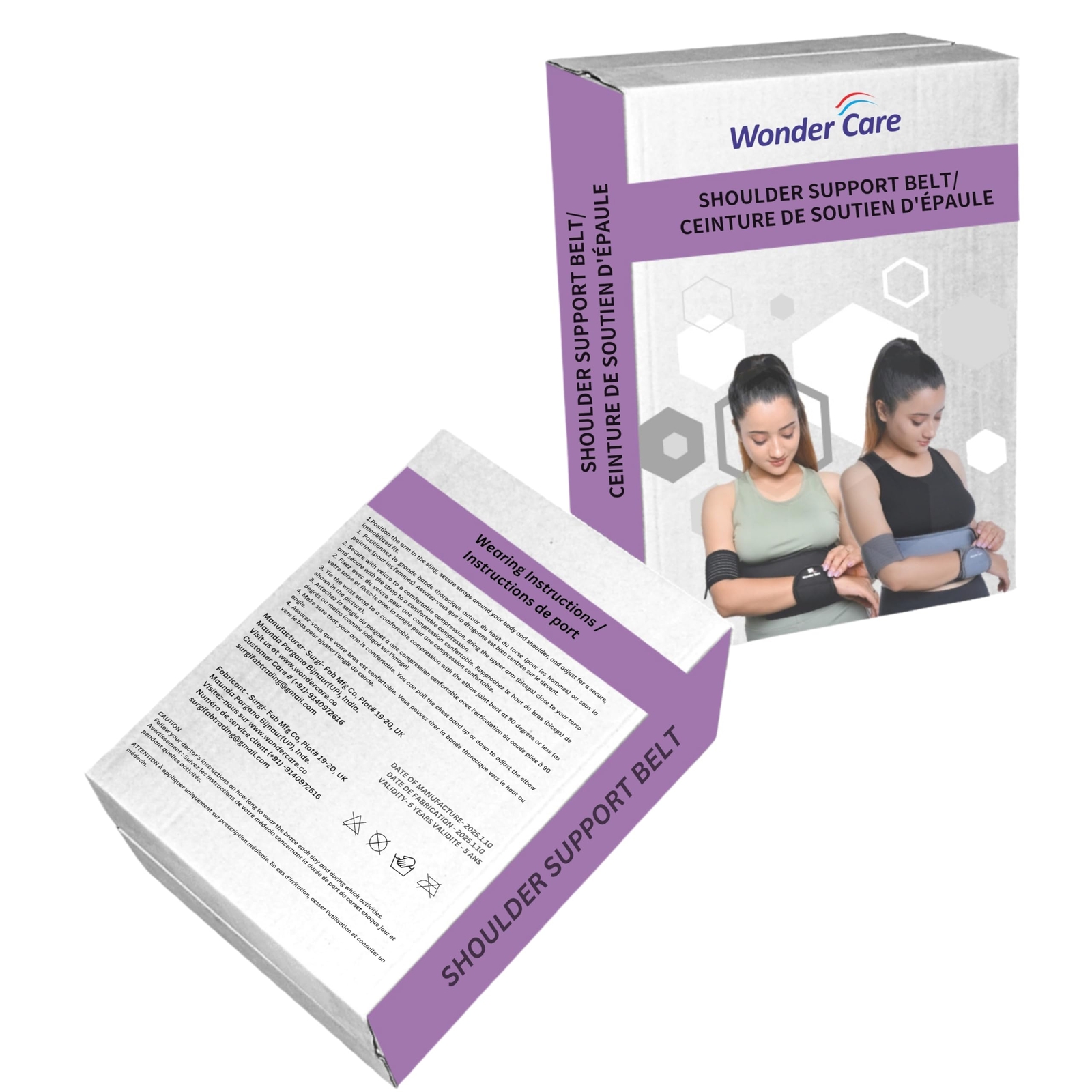WC Shoulder Support Brace Arm Sling Immobilizer Rotator Cuff Size 3 36-40″