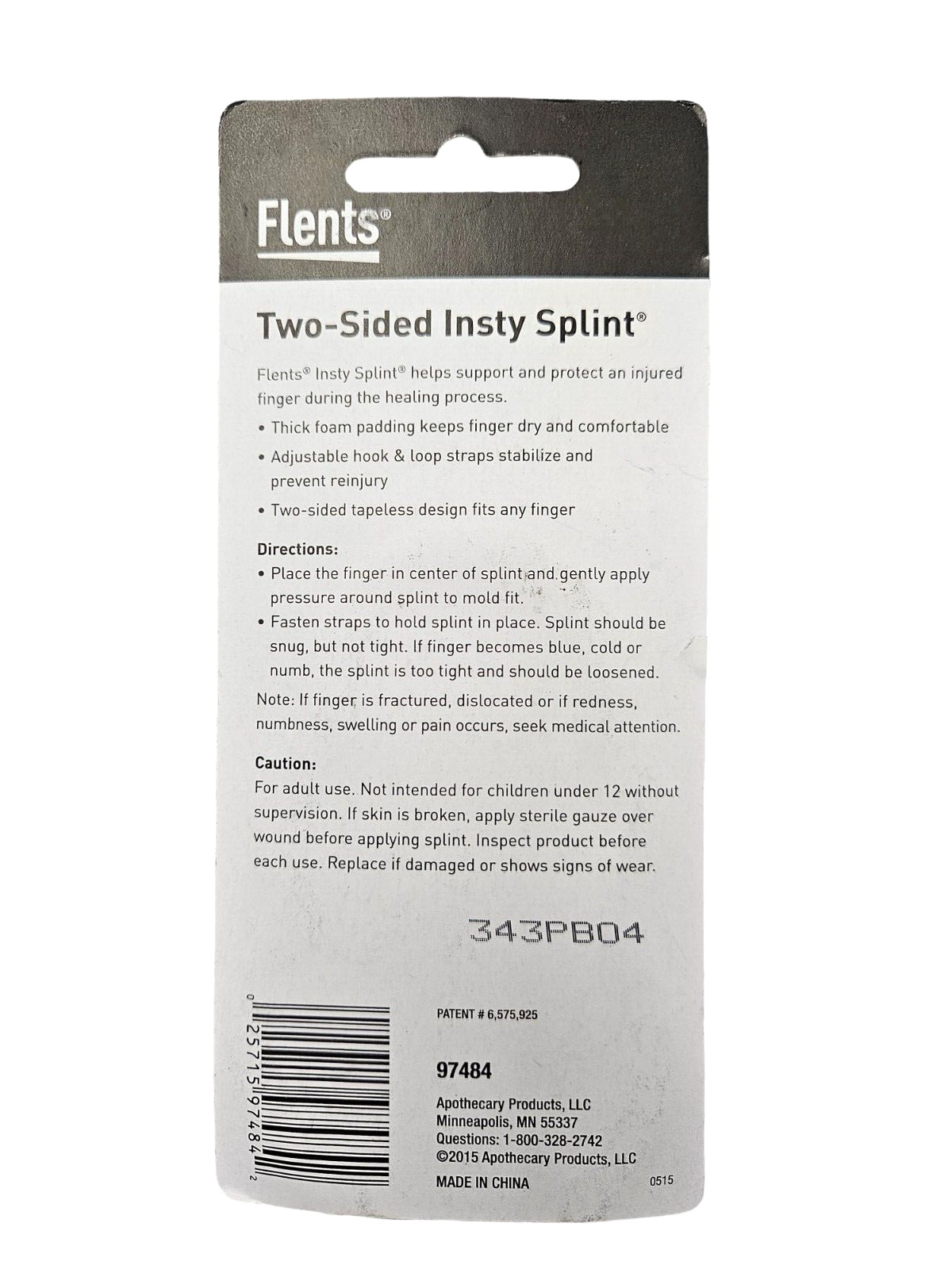 Flents INSTY SPLINT Finger Splint LARGE 97484