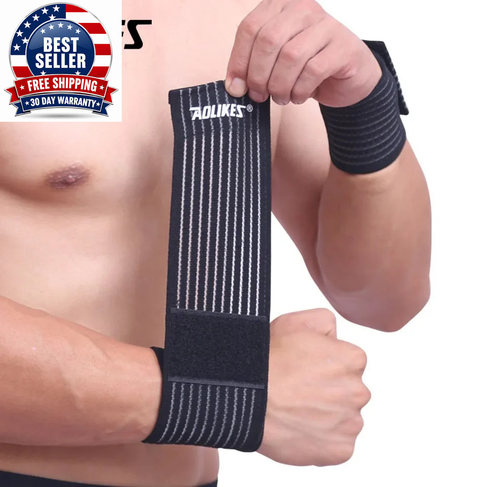 1PCS Cotton Elastic Bandage Hand Sport Wristband Gym Support Wrist Brace Wrap Ca