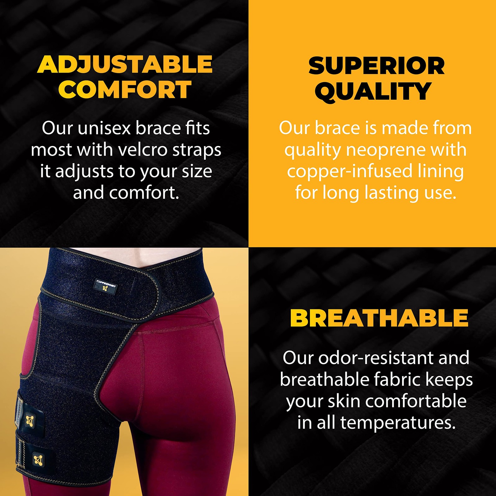 Copper Hip Brace For Sciatica Pain Relief – Hip Pain Relief Sciatic Nerve Br