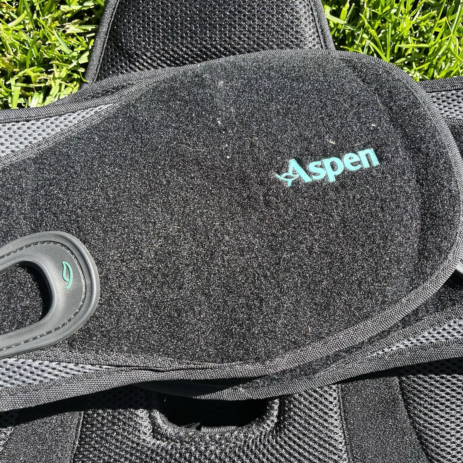 Aspen Vista Adjustable Lumbar Back Support Brace One Size Fits Most – Black