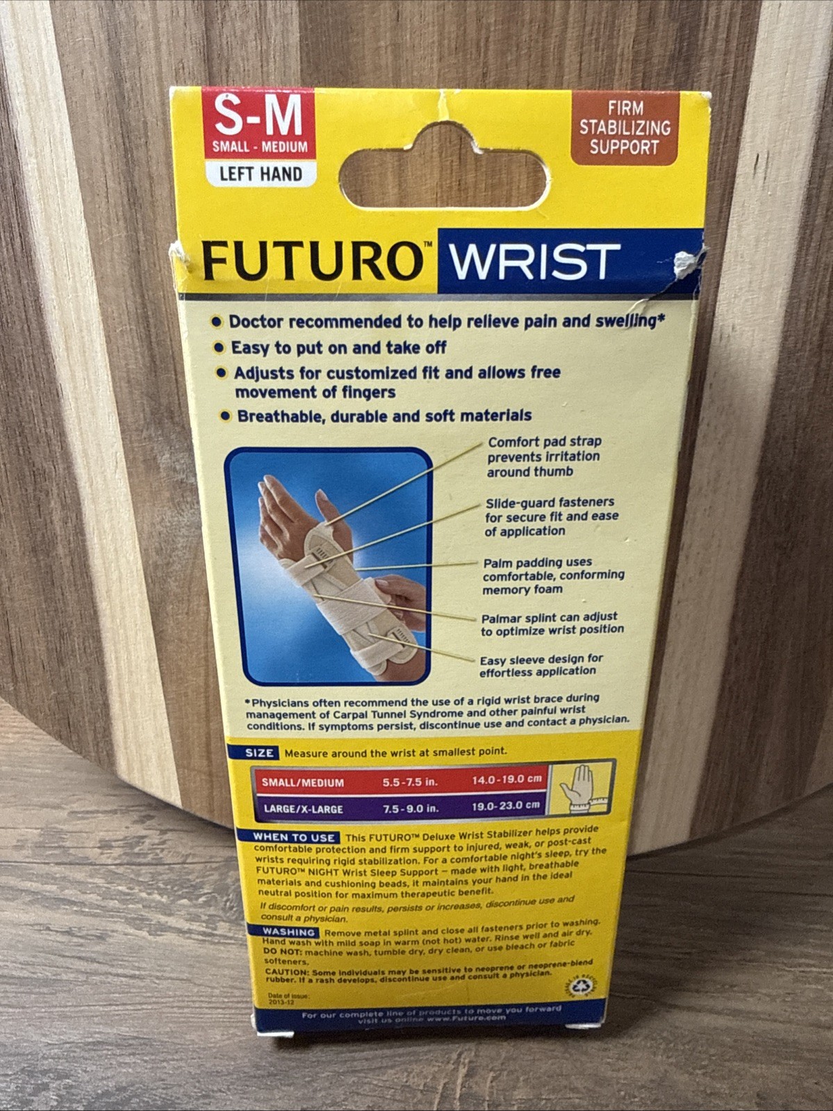 FUTURO WRIST STABILIZER SIZE SMALL MEDIUM LEFT FIRM Stabilizing Support 09144