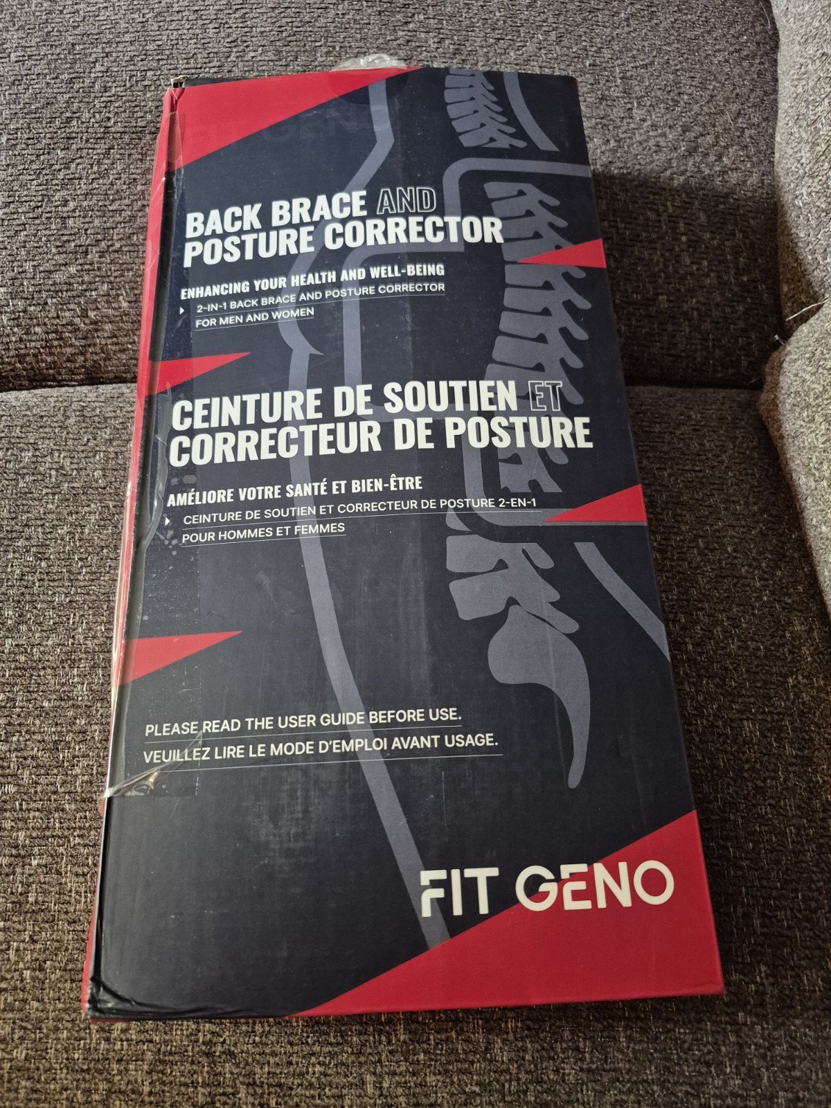 Fit Geno Back Brace Posture Corrector Black Size S (Waist 26–34″) Unisex