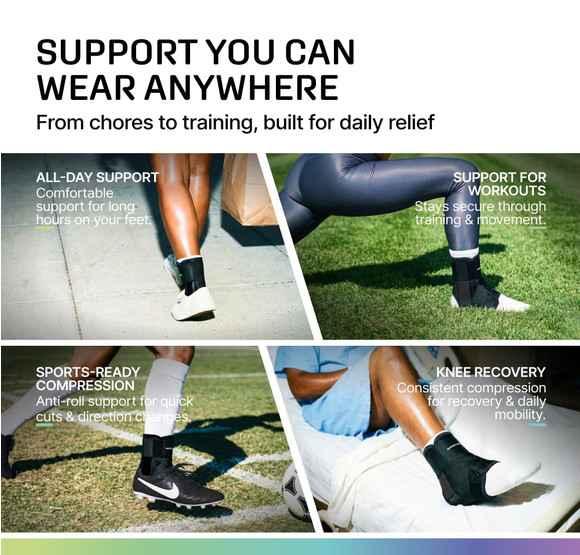 MODVEL Slim Lace Up Ankle Brace, Adjustable Ankle Braces for Men, Ankle Brace fo