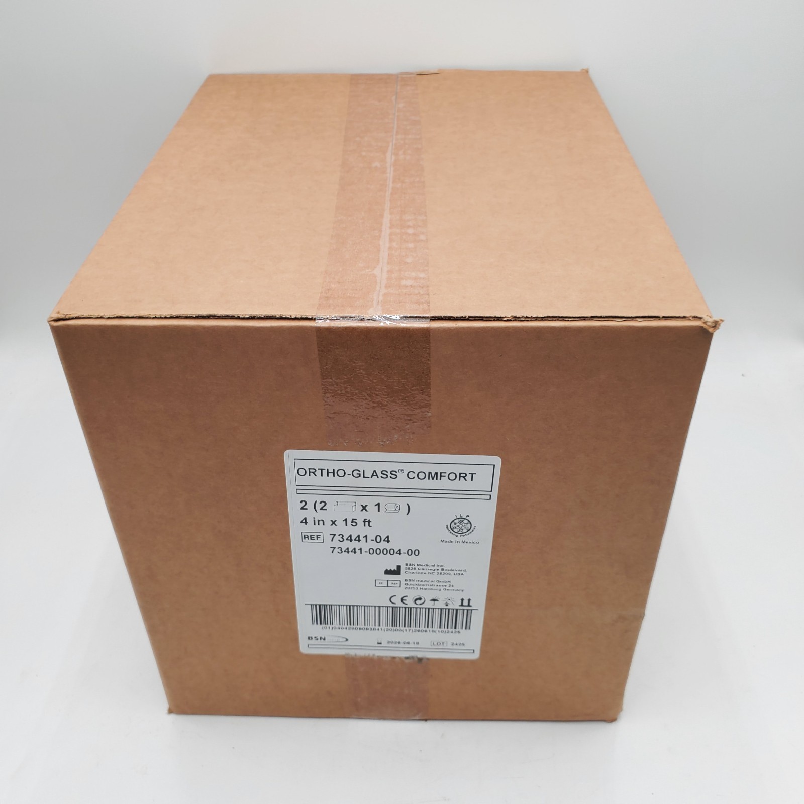2 Rolls Ortho-Glass Comfort 4″ x 15 ft Fiberglass Splinting Material – Exp 2026