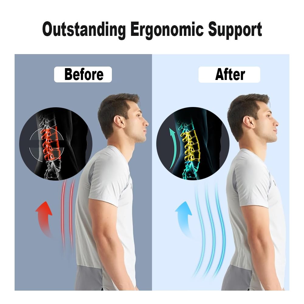 Back Brace with 7 Metal Stays Lower Back Pain Relief Lumbar Support Belt S-XXL