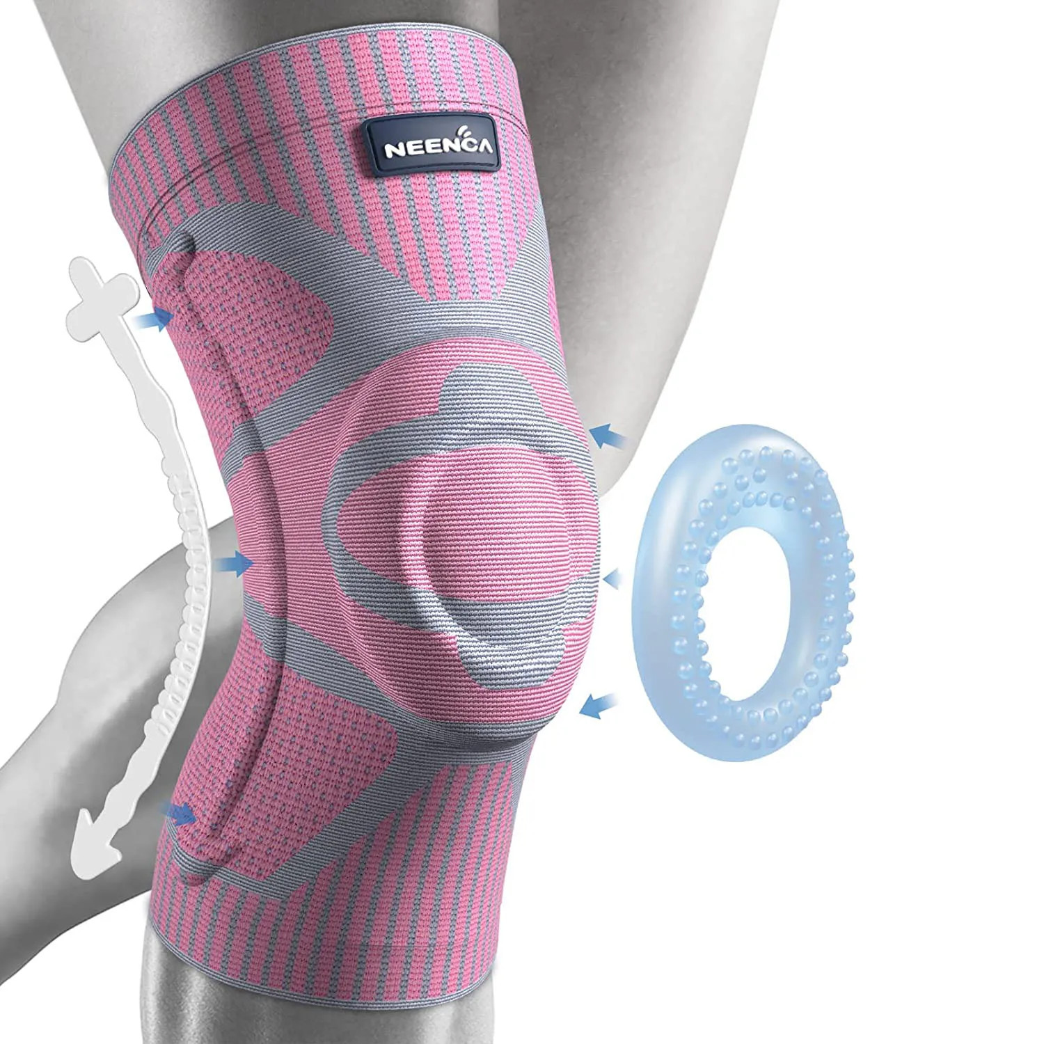 Knee Brace Support Side Stabilizers Patella Gel Compression Meniscus Injury