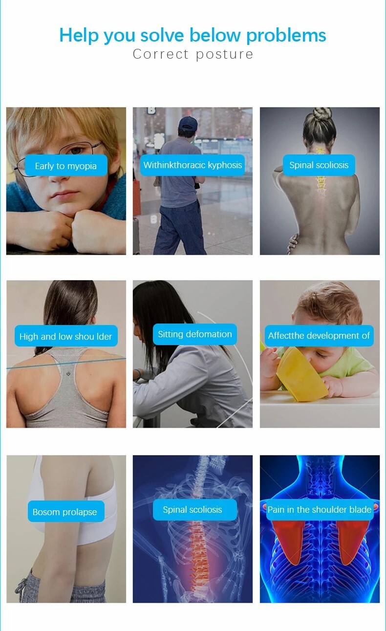 Posture Corrector Back Support Body Brace Wellness Lumbar Shoulder Support Belt
