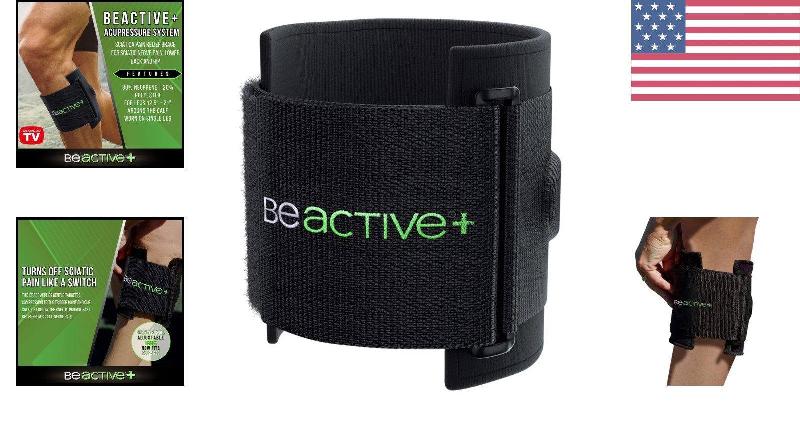 Plus Acupressure Brace for Fast Sciatica Relief – Aligns to Your Calf Perfectly