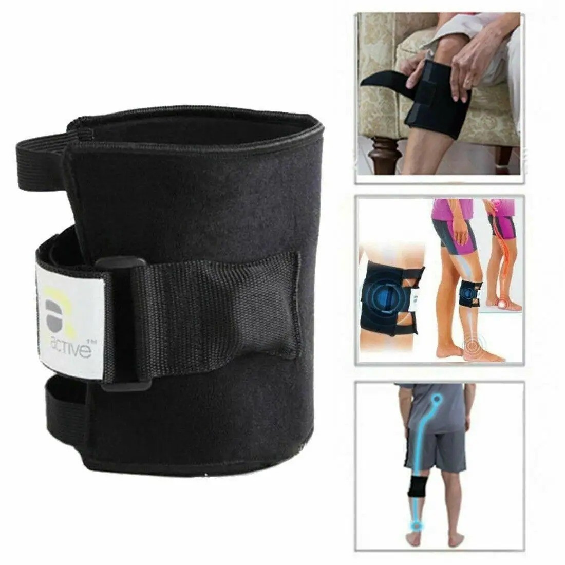 1pc Back Pain Knee Brace Knee Acupressure Sciatic Nerve Pad Magnetic Therapy Sto