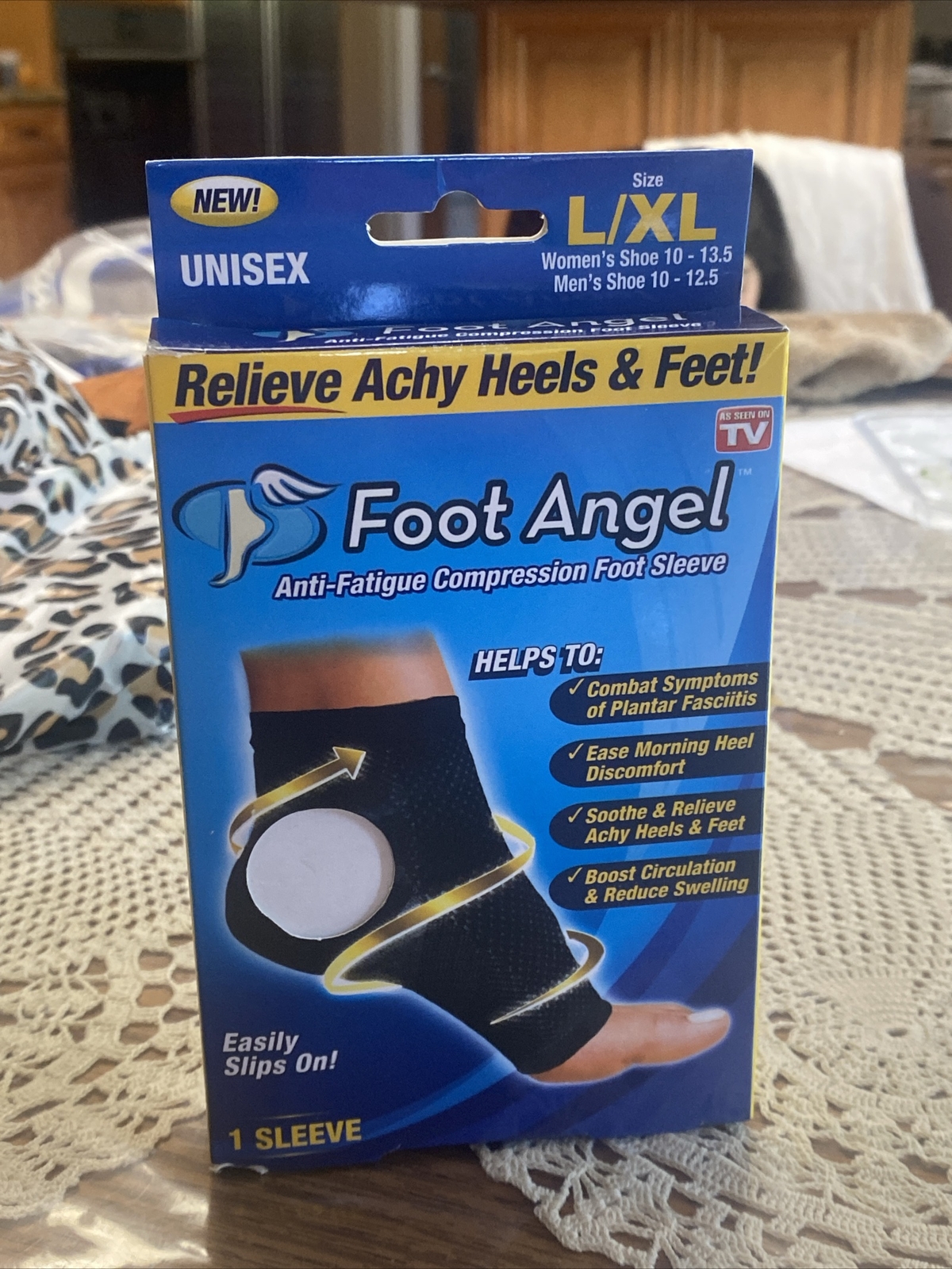 FOOT ANGEL ANTI-FATIGUE COMPRESSION FOOT SLEEVE (UNISEX) SIZE L /XL 1PK.