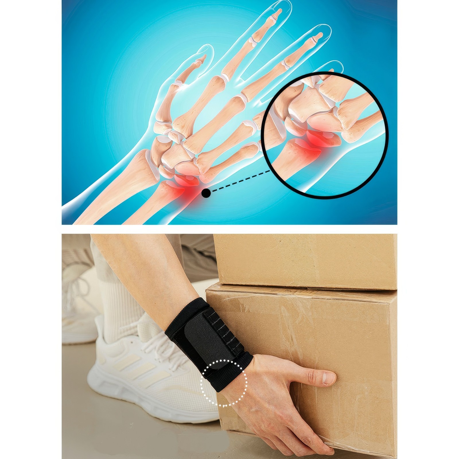 Anapa Microcurrent Wrist Hard Guard Pain Relief Tight Grip Wrist All Sports