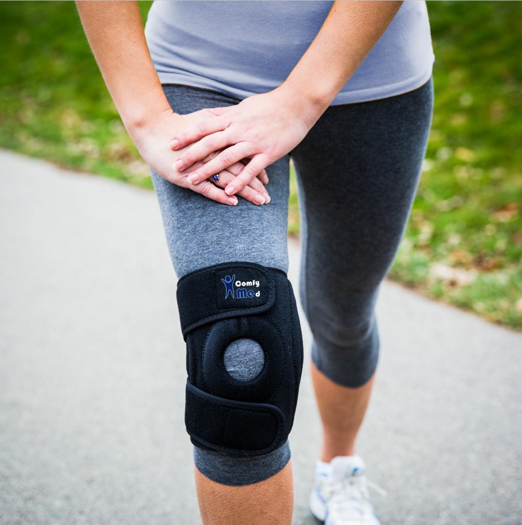 ComfyMed® Premium Adjustable Knee Brace CM-KB19 Compression Support Sleeve