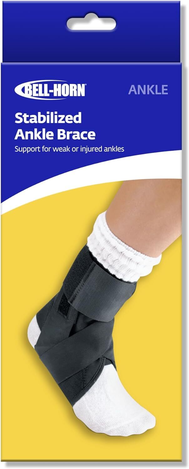 DJO Bell-Horn Stabilized Ankle Brace Black X-Small