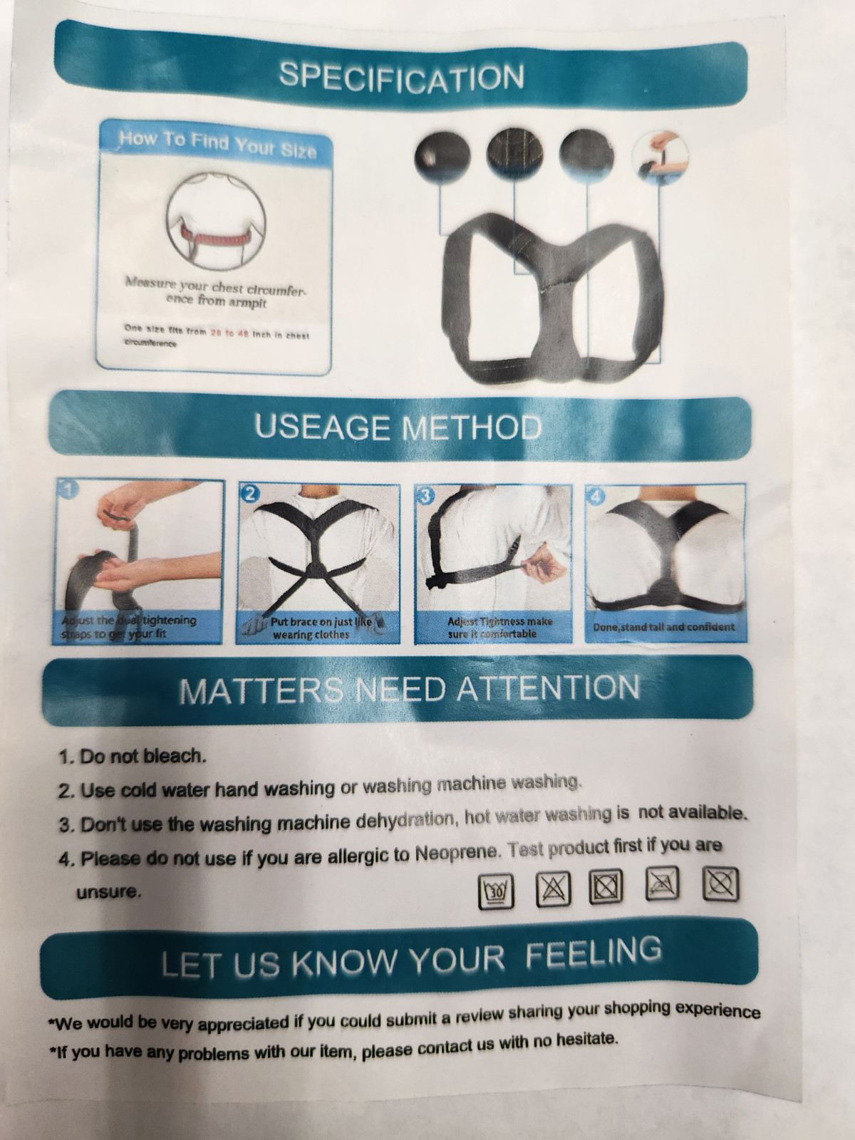 Posture Corrector Upper Back Chest Brace Adjustable Shoulder Support Men Women