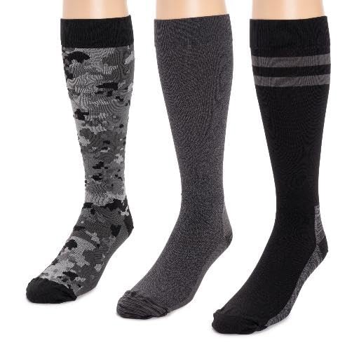 3 Pack Men’s Knee-high Compression Socks Nylon Support Athletic Medical