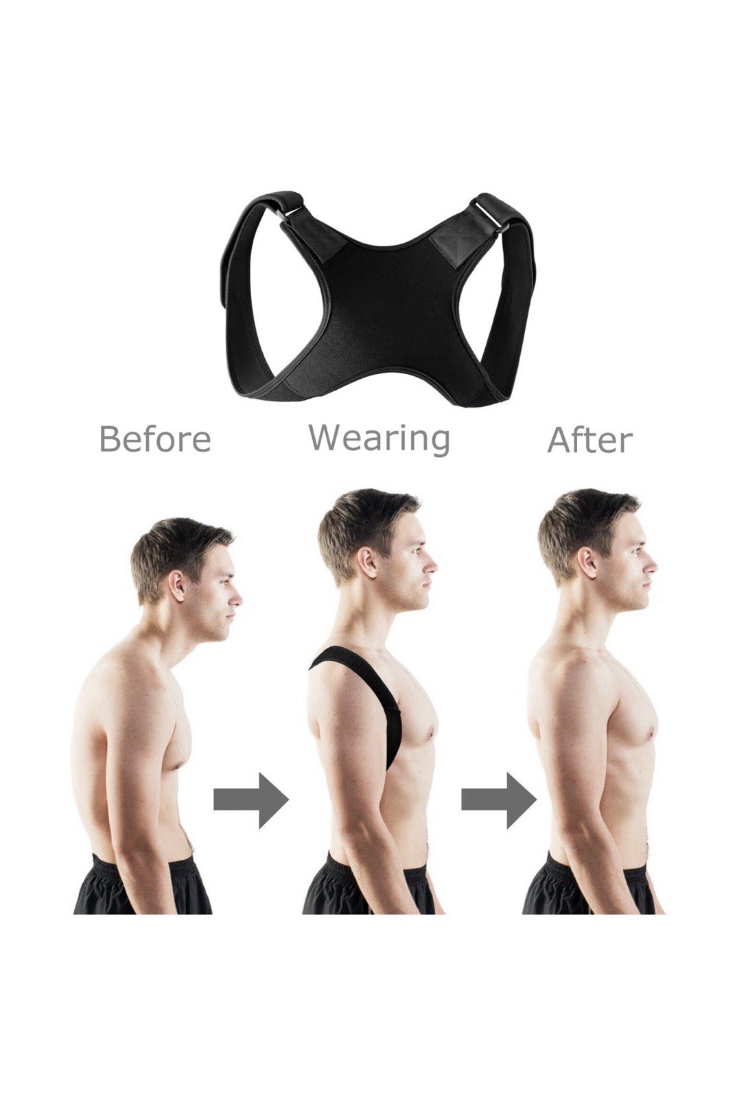 Posture Correcter Men Women Back Support Belt Fix Pain Relief Posture Corrector