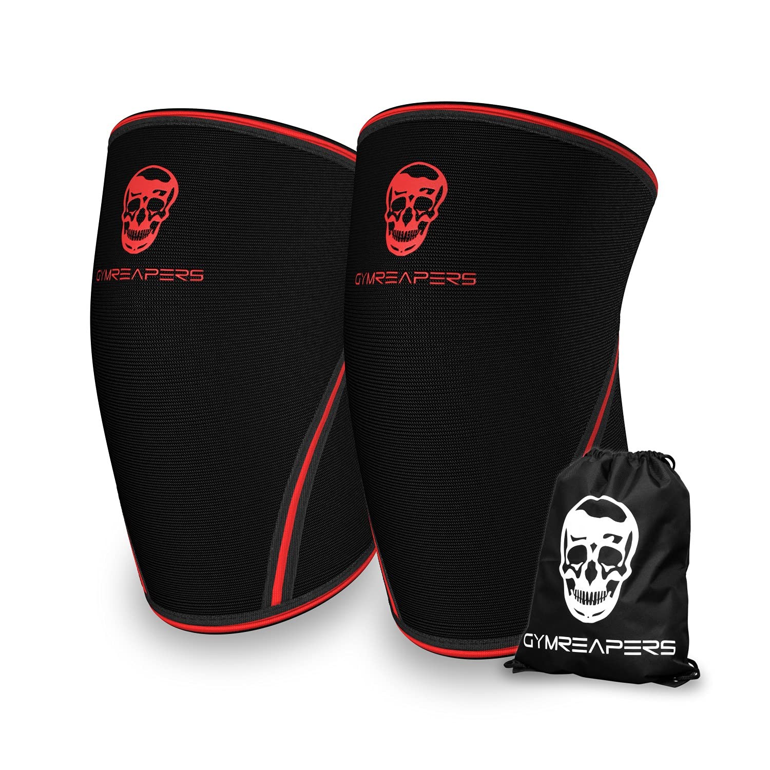 Gymreapers 7MM Knee Sleeves Pair for Squats, Weightlifting, Medium