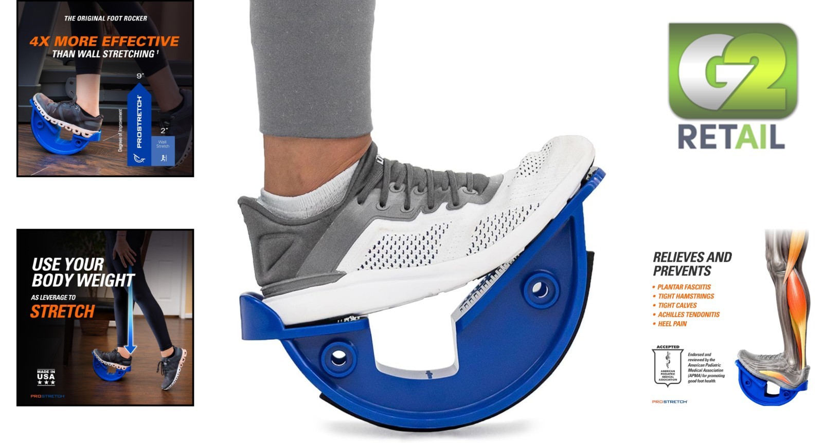 Compact Foot Rocker for Tight Calves & Muscles – Safe, Slip-Resistant Rubber