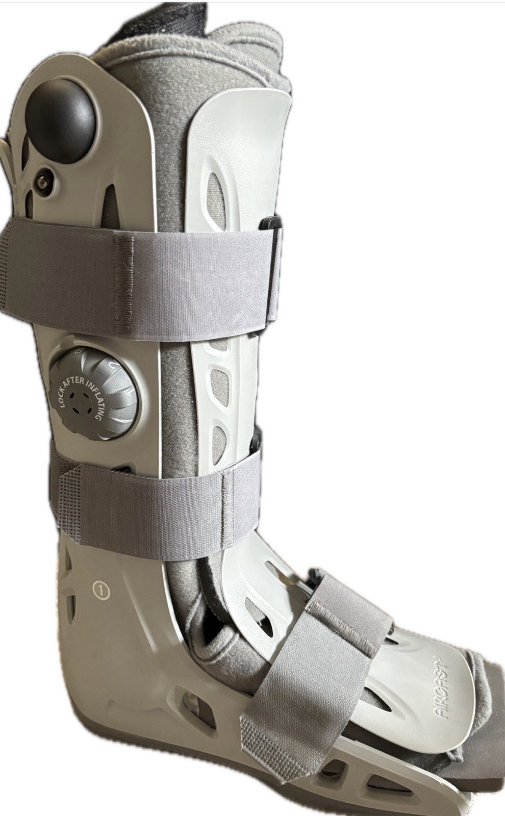 Aircast AirSelect Tall Pneumatic Walking Boot Ankle Foot Brace Size Medium Gray