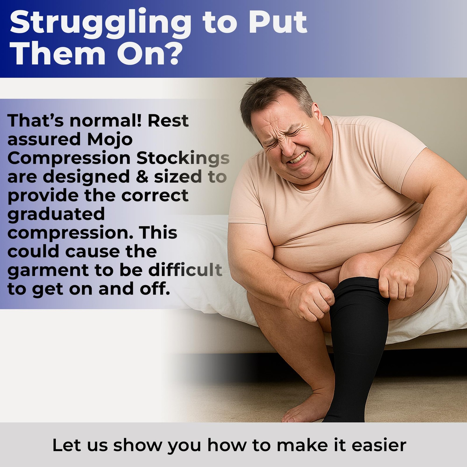 Men’s Plus Size Thigh High Compression Socks – Full Leg 20–30 X-Large, Black
