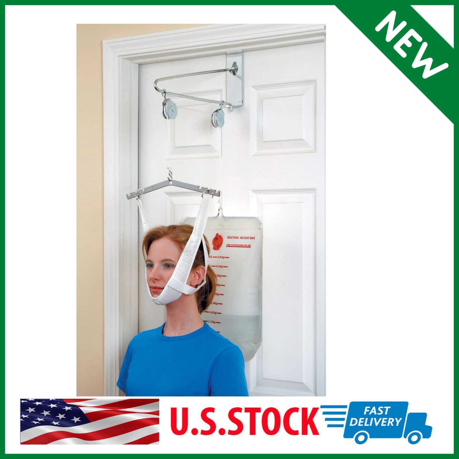 DMI Cervical Neck Traction Over the Door Device for Physical Therapy Helps