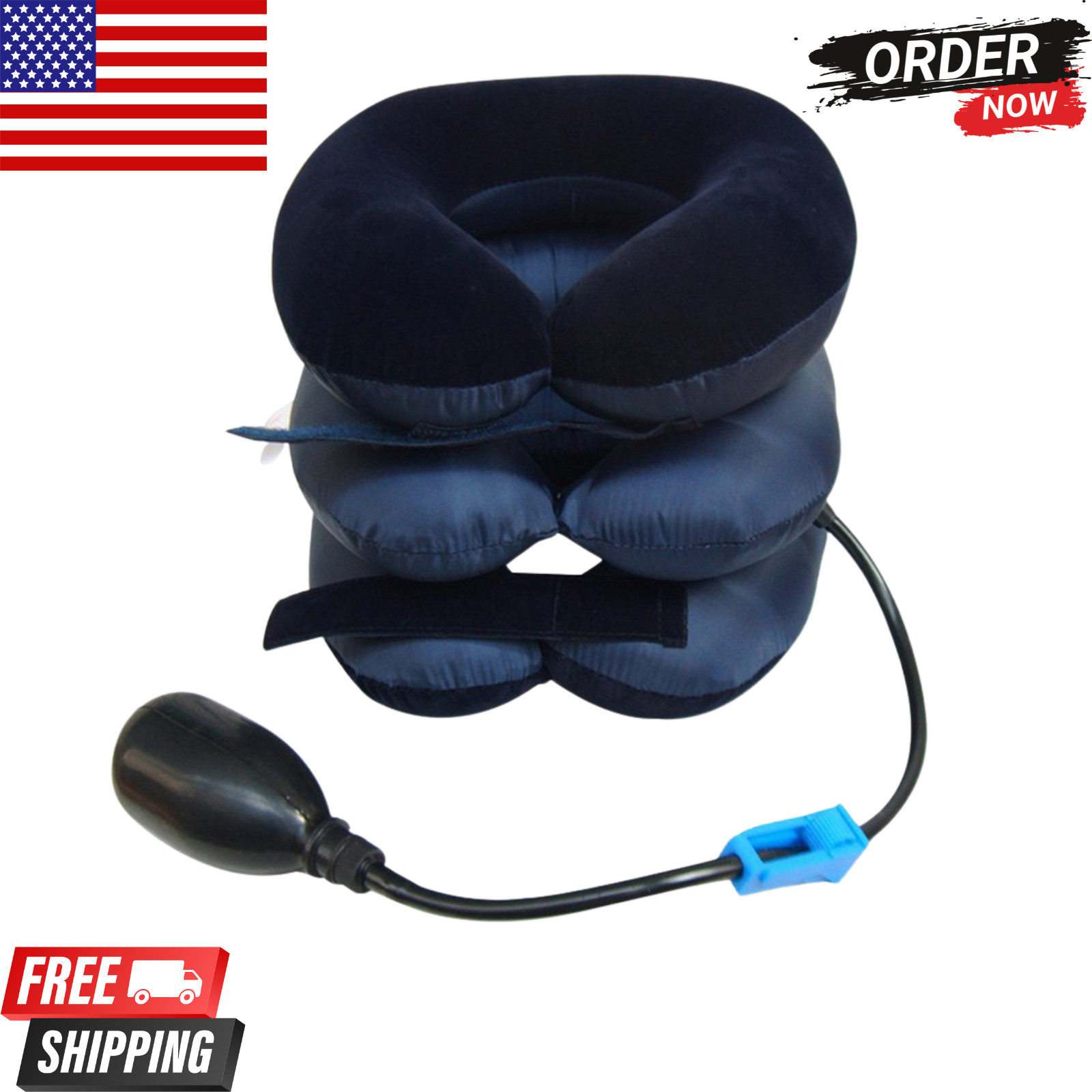 Cervical Neck Traction Device Collar Brace Support Pain Relief Stretcher Therapy