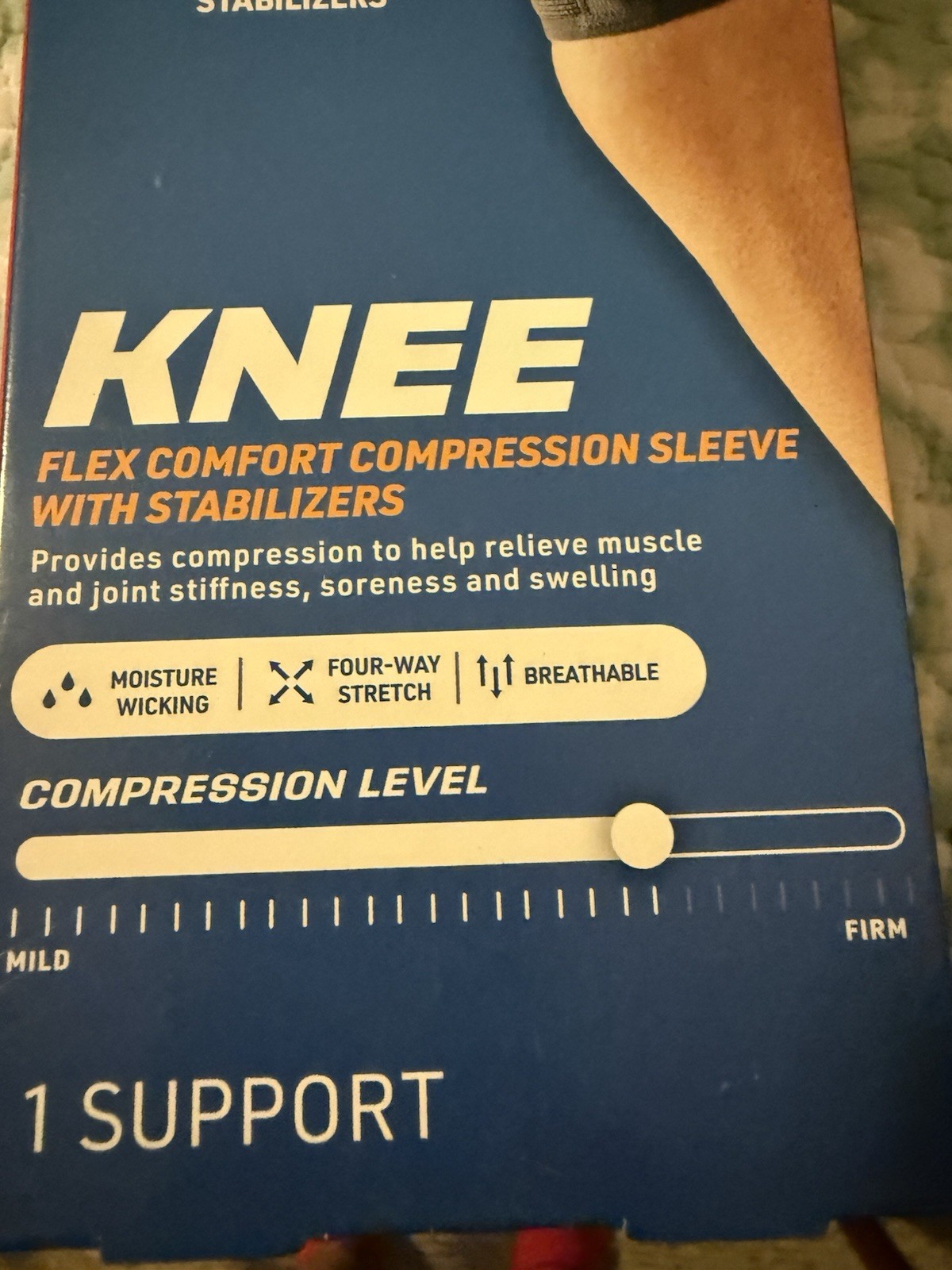 Ace Elastic Comfort Band With Silicone Beading, Sz. L/XL W/Stabilizers
