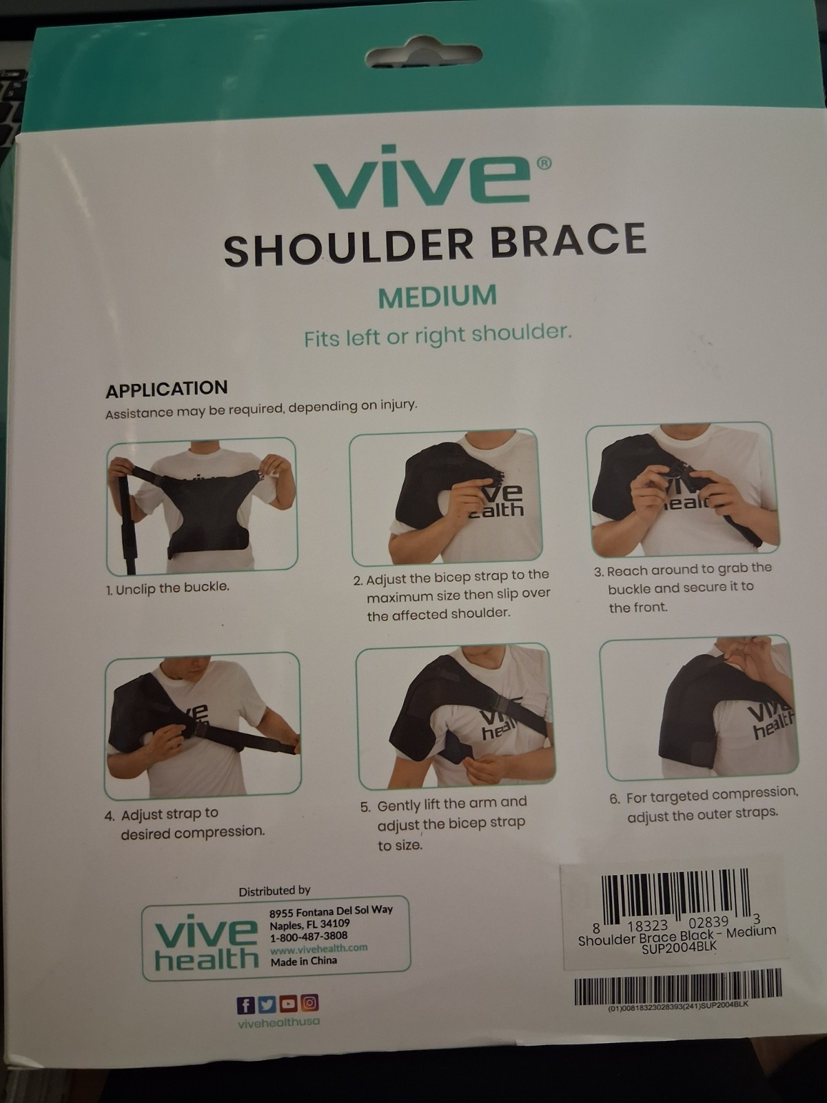 Shoulder Support Brace for Rotator Cuff & Dislocation – Men & Women, Left/Right