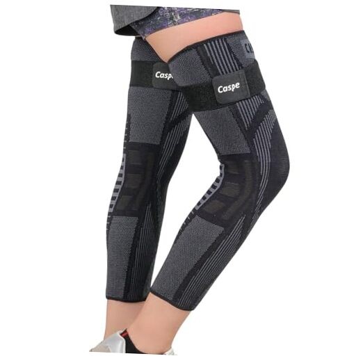Leg Compression Sleeve With Strap, Full Length Thigh Knee Calf X-Large 2