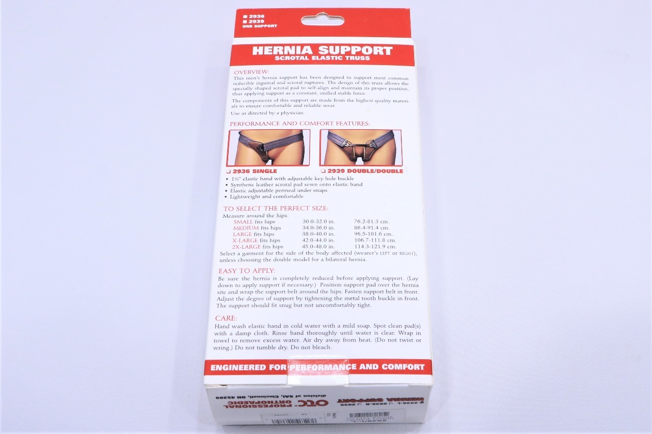 * NEW OTC 2936 SINGLE LEFT LARGE HERNIA SUPPORT